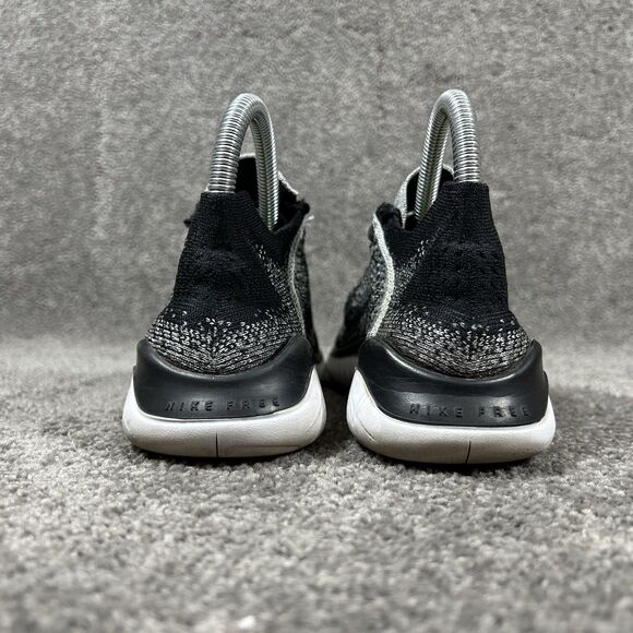 Nike Free Run Flyknit 2018 942839-101 Women’s Size 6.5 Black Running Shoes Used - Picture 7 of 13